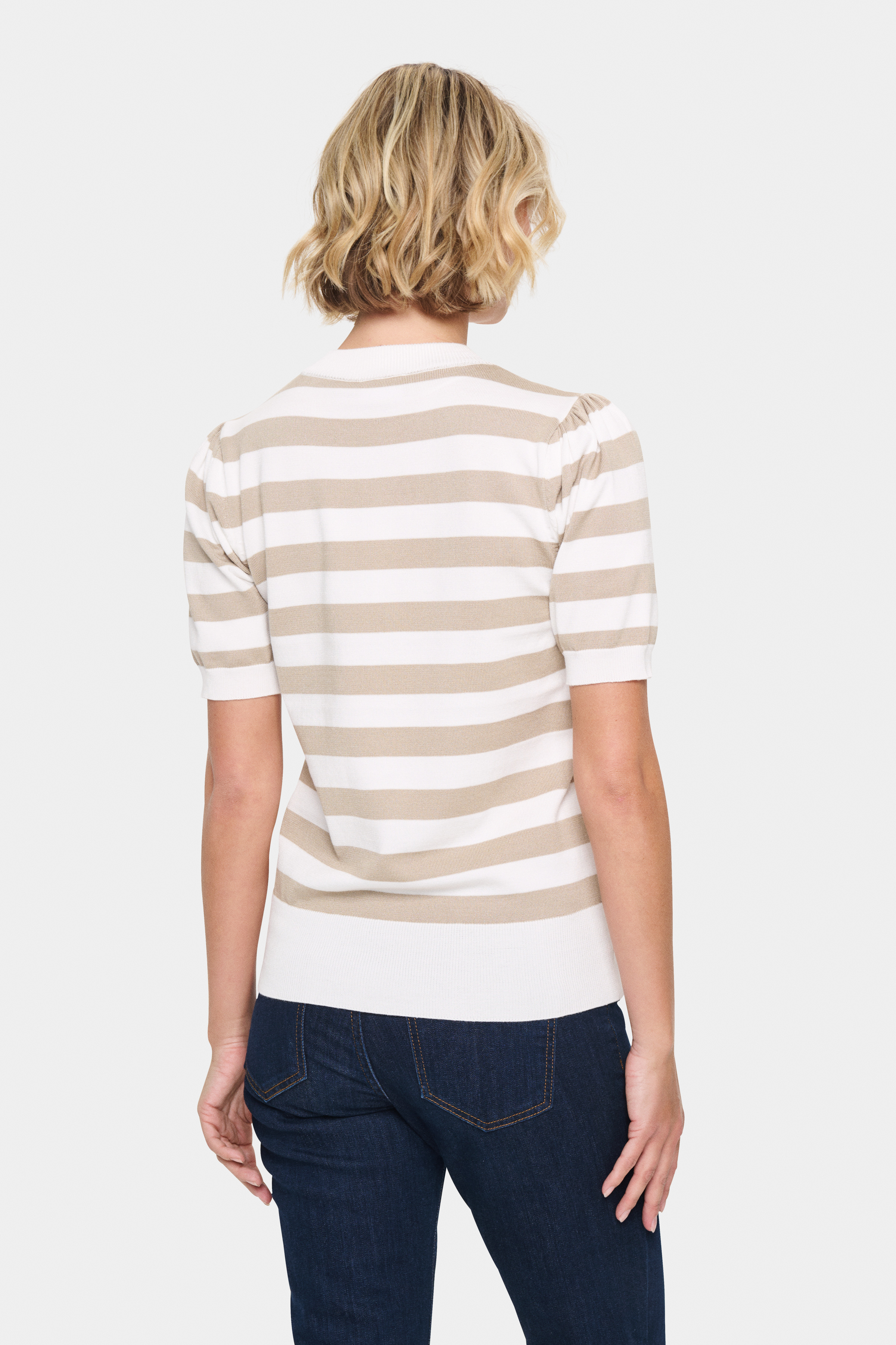 SAINT TROPEZ KURZARM PULLOVER