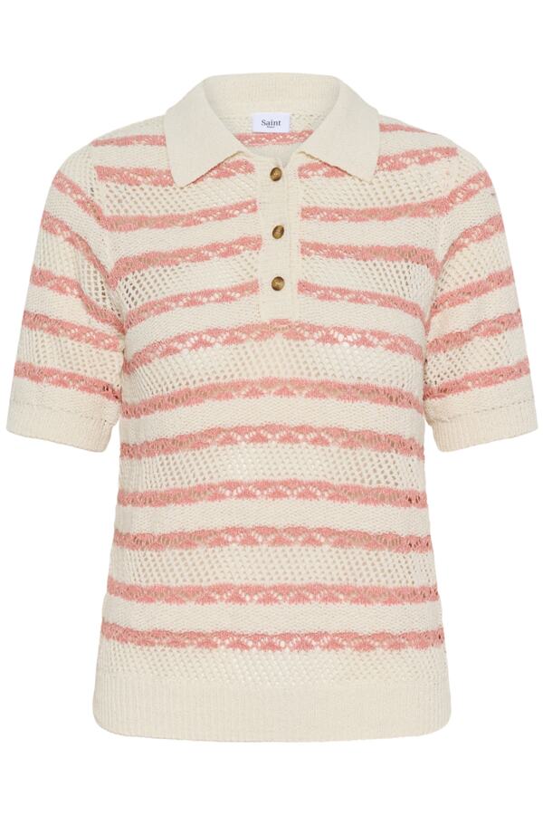 SAINT TROPEZ KURZARM PULLOVER